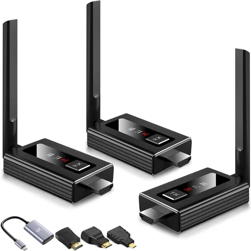 Miniatura 9 de Transmisor y receptor HDMI inalámbrico, gama mejorada de 50 m/165 pies, video de alta definición de 1080P a 60Hz, extensor HDMI inalámbrico 5G/2.4G
