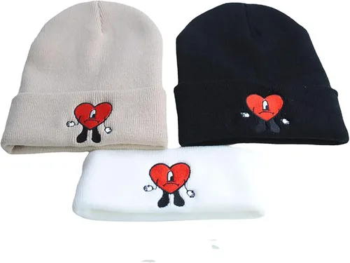 Miniatura 5 de Axaewuy Gorros de conejo y sombreros de punto, gorra bordada Merch Reggae Rapper, trajes de concierto de hip hop
