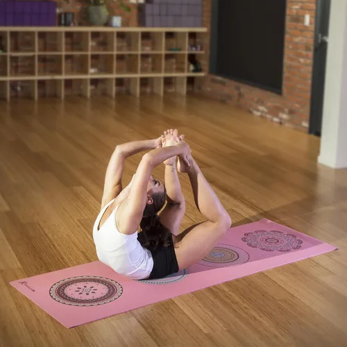 Miniatura 7 de ProsourceFit Alfombrillas de yoga de 3/16" (5 mm) de grosor para mayor comodidad y estabilidad con diseños impresos exclusivos, plumas verde mar