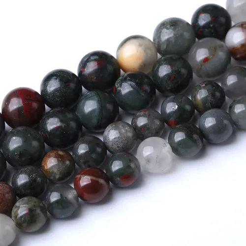 Miniatura 21 de 36 PIEZAS Cuentas de Malaquita Roja de 10 MM, Cuentas Redondas Sueltas de Gema Natural para Hacer Joyería 38 cm