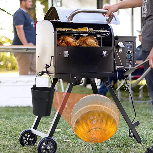 Miniatura 6 de Cubo de grasa para parrilla Traeger Pro 575 22 34 Ironwood Drip Can Pan Tray Liners Parrilla Piezas de repuesto para Pit Boss Oklahoma Joe Rec Tec Z