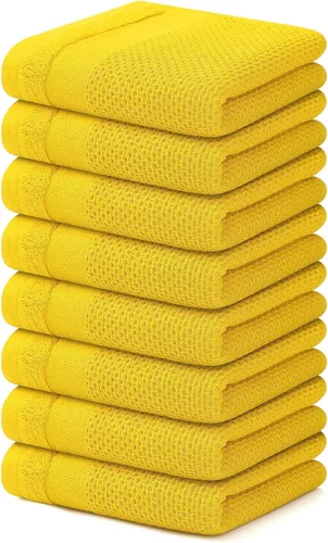 Miniatura 45 de Homaxy Paños de cocina 100% algodón, paquete de 8 – 12 x 12 pulgadas, tejido de gofre, muy suaves y absorbentes, paños de cocina de secado rápido