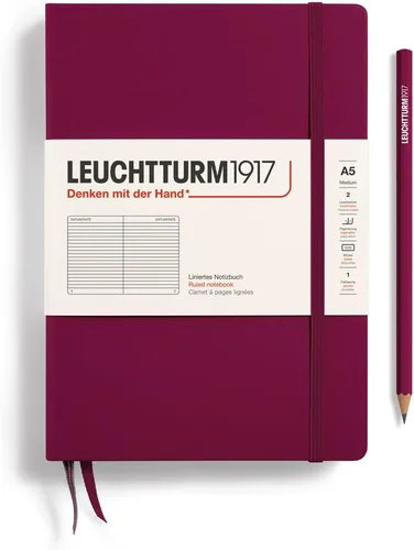 Miniatura 18 de LEUCHTTURM1917 - Cuaderno de tapa dura mediano A5 con 251 páginas numeradas para escritura y diario (verde menta, con puntos)