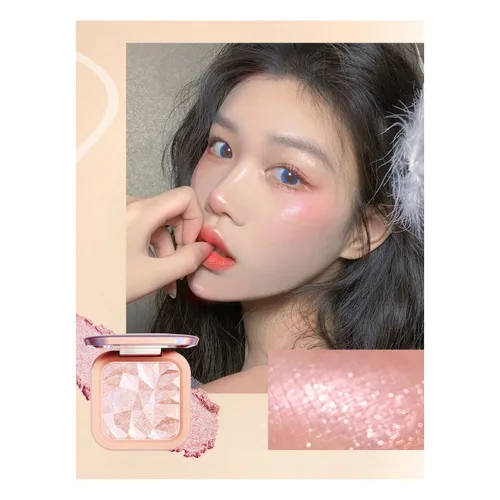 Miniatura 3 de ELESSY Paleta Iluminadora de Maquillaje de Larga Duración Polvo Iluminador Facial con Brillo Paleta Iluminadora Se Adapta a Todos los Tonos de #04