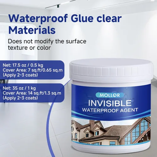 Miniatura 4 de Adhesivo impermeable transparente, sellador impermeable invisible de 17.5 onzas para techos, paredes, baño, ducha, alféizares de ventanas, pintura