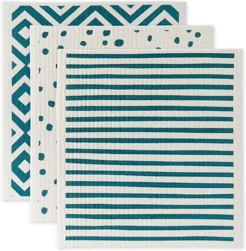 Miniatura 26 de DII Paños suecos para cocina y limpieza, reutilizables, lavables a máquina y aptos para lavavajillas, biodegradables, 7.75 x 6.75, limones, 3