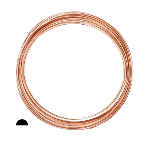 Miniatura 6 de Calibre 6, 99.9% alambre de cobre puro (medio redondo) CDA suave muerto #110 fabricado en Estados Unidos - 1 pie por CRAFT WIRE