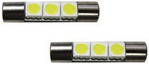 Miniatura 2 de iJDMTOY 3-SMD - Bombillas de repuesto 6614F de 1.142 in compatibles con luces de espejo de tocador de automóvil, color azul ultra