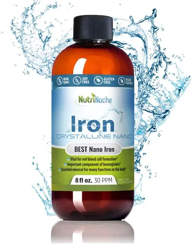 Suplemento de hierro líquido para mujeres, gotas de hierro sublinguales de alta potencia, líquido vegano, sabor insípido, suplemento premium para