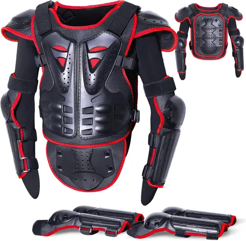 StarknightMT Traje de Armadura de Motocicleta Mejorado para Niños Equipo de Bicicleta de Tierra para Adolescentes Conjunto Protector de Conducción