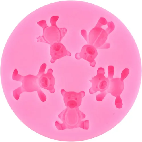 Miniatura 5 de ZiXiang Molde de silicona para oso para el día de San Valentín, molde de dulce de oso lindo molde de bola, perla, semiesfera, moldes de chocolate