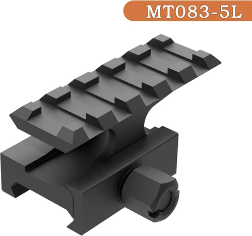 Miniatura 2 de Optics Riser Picatinny Rail Riser for Optic or Red Dot Riser Mount 0.5"/0.83“/1" Height 2.1“ Length 5-Slot
