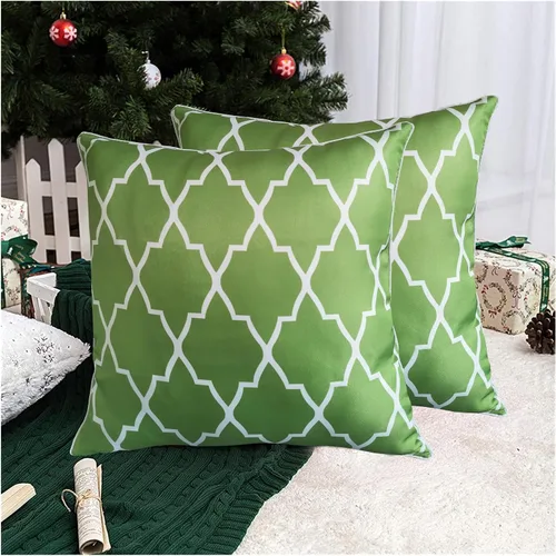 Miniatura 22 de Funda de almohada decorativa clásica con diseño de crayón de mano azul estilo capri, marcas geométricas, funda de almohada decorativa de 17 x 17