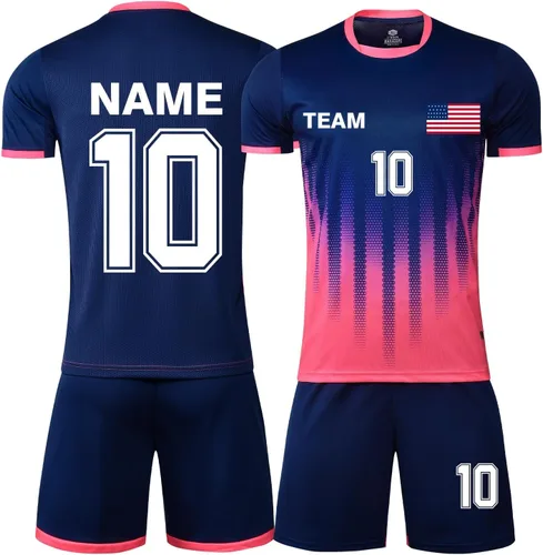 Miniatura 29 de Camisetas de fútbol personalizadas para hombres, mujeres, niños, camisetas de fútbol personalizadas, pantalones cortos, uniformes