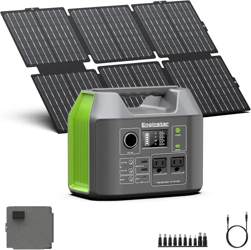 Miniatura 10 de EnginStar Estación de energía portátil de 300 W 296 Wh con salida de CA de onda sinusoidal pura de 110 V para acampar al aire libre, caza