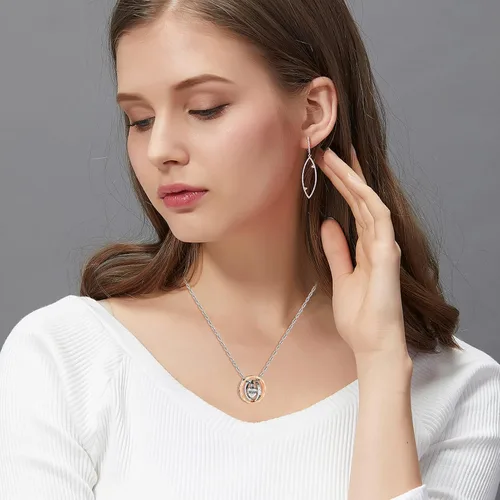 Miniatura 73 de XIUDA Collar de urna de cremación para cenizas, recuerdo tallado con recuerdo eterno de acero inoxidable, joyería conmemorativa para cenizas