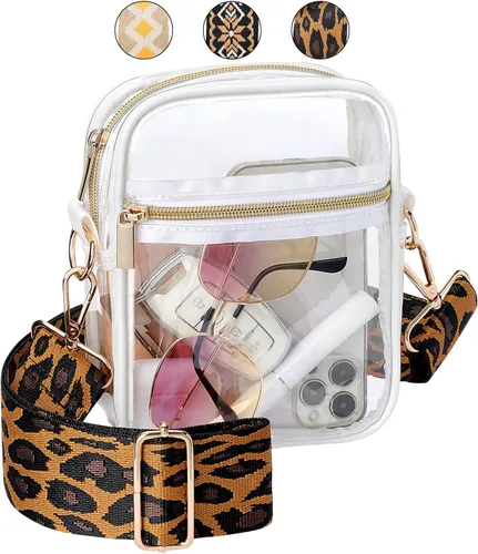 Miniatura 19 de PACKISM Bolsa transparente para eventos de estadio – Monederos pequeños transparentes para mujer, bolsa bandolera para conciertos y eventos