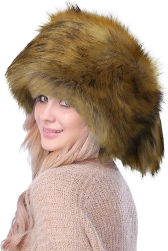 Miniatura 10 de Sombrero ruso de piel sintética esponjosa para hombres, mujeres y ancianos, cosaco clásico de invierno, grueso, resistente al viento, para camping