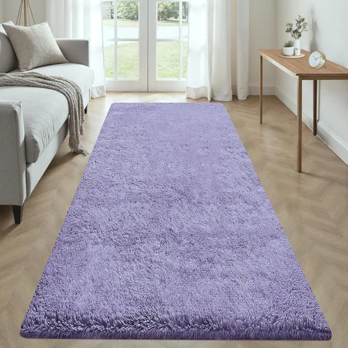 Miniatura 39 de Alfombra de pasillo 2x6 para dormitorio: Alfombras suaves de pelo largo lavables, pequeña alfombra de interior de felpa difusa para pasillo, junto a