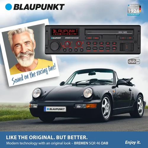 Miniatura 7 de BLAUPUNKT Bremen SQR 46 DAB Retro Car Stereo 80s Classic Bluetooth USB SD AUX - Negro