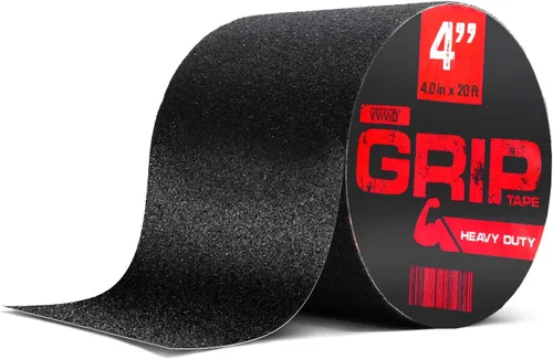 VViViD Rollo de cinta de agarre autoadhesivo antideslizante y resistente negra (4 pulgadas por 20 pies)
