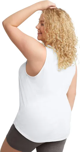 Miniatura 2 de Hanes Originals - Camiseta sin mangas de algodón para mujer, ajuste relajado, sin mangas, talla extragrande