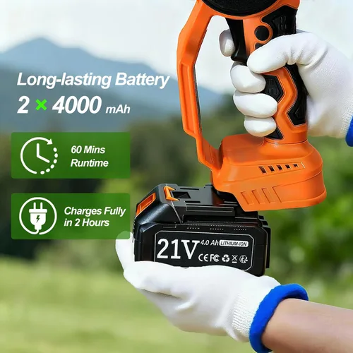 Miniatura 6 de Sierras de poste eléctricas para poda de árboles de 15 pies, motosierra inalámbrica con batería y cargador, mini motosierra de 6 y 8 pulgadas