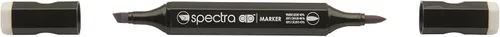 Miniatura 20 de AD Marker Chartpak Spectra, Tri-Nib y cepillo de doble punta, blanco antiguo, 1 cada uno (S092AD)