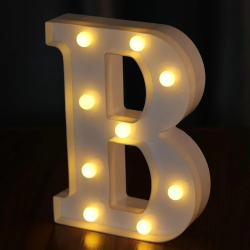 Miniatura 20 de Letras Iluminadas, Luces de Letras LED 26 del Alfabeto, Letra Iluminada Decorativa, Letras de Marquesina LED que Funcionan con Pilas para Fiesta