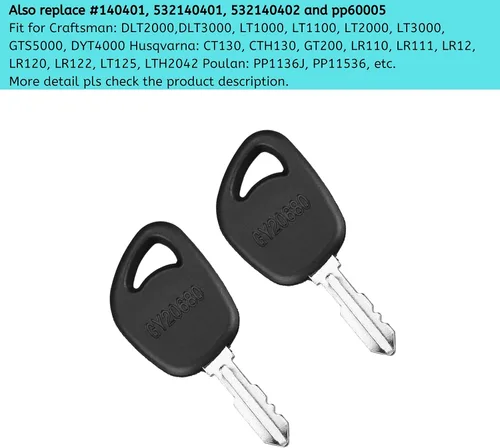 Miniatura 5 de GY20680 Llave de encendido para cortacésped John Dee re L100 L120 D110 D170 – Llave de encendido para tractor de césped AYP HU Troy Bilt Craftsman