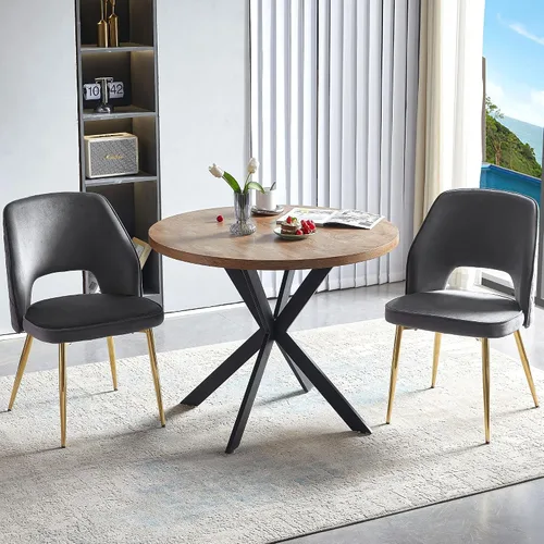 Miniatura 13 de Homedot Juego de 2 sillas de comedor, sillas de cocina modernas para el hogar, silla tapizada para sala de estar, silla lateral única con respaldo