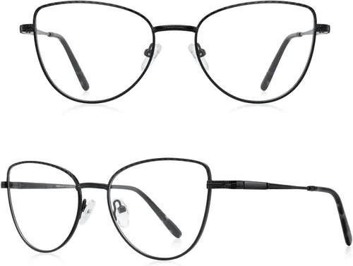 Miniatura 2 de RB. Pilot - Lentes de lectura retro de ojo de gato para mujer, con bloqueo de luz azul, lentes de computadora con bisagra de resorte