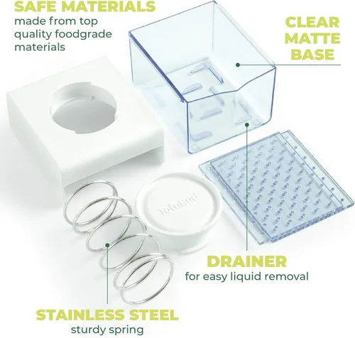 Miniatura 5 de TofuBud Prensa de Tofu - Prensa para Tofu Firme o Extra Firme - Apta para Lavavajillas con Drenaje de Agua - Fabricada con Materiales Duraderos