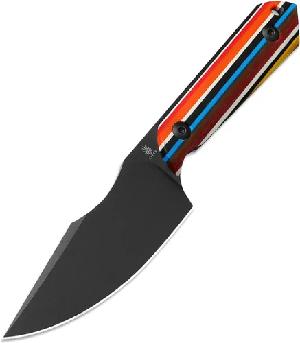 Miniatura 13 de Kizer Mini Harpoon Cuchillo de hoja fija con funda, cuchillo de caza de hoja de 3 V con mango de micarta, cuchillos pequeños EDC de hoja fija