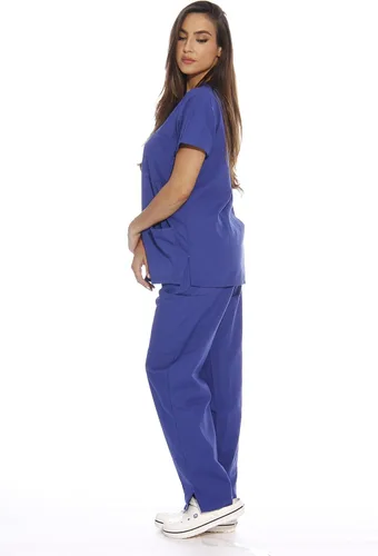 Miniatura 2 de Conjunto médico Just Love de seis bolsillos para mujer (cuello de pico y pantalón cargo)