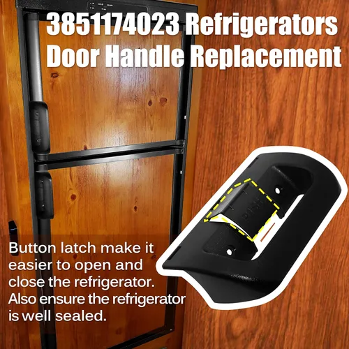 Miniatura 3 de 3851174023 - Manija de puerta de refrigerador de repuesto para puertas superiores e inferiores Dometic, compatible con los modelos DM2652, DM2662