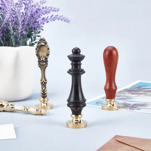 Miniatura 7 de CRASPIRE Mango de sello de cera de repuesto de mango de madera natural para sellar sellos de cera, decoración de boda