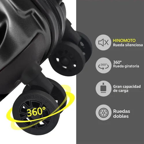 Miniatura 7 de TydeCkare Equipaje de mano de 16" con 2 compartimentos para portátil, Negro, 16 pulg., Negocios