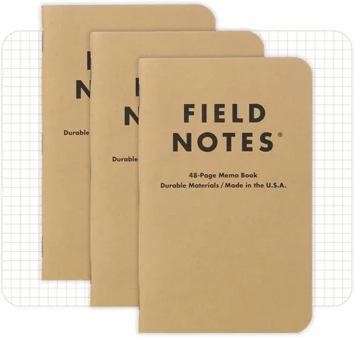 Miniatura 7 de Field Notes: Paquete de 3 cuadernos originales de papel kraft a rayas, para zurdos, con 48 páginas, 3.5 x 5.5 pulgadas Papel rayado para zurdos