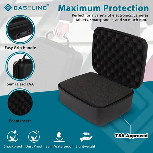Miniatura 6 de Funda protectora rígida con espuma personalizable, funda rígida ligera para electrónica, cosméticos, maquillaje y más, protección EVA
