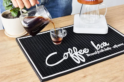 Miniatura 6 de Tapete de barra de café para encimera, tapete grande de barista de 18 x 12 pulgadas, tapete de café, decoración de cocina y accesorios para barra