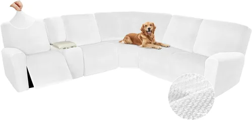 Miniatura 281 de Arfntevss Fundas de sofá seccional reclinable de terciopelo, Funda de sofá seccional de esquina para sofá reclinable, Funda elástica suave