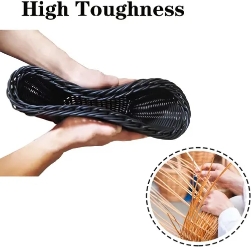 Miniatura 4 de Cesta para bicicleta, cesta de almacenamiento frontal para manillar con correas de cuero ajustables, accesorios de bicicleta, tejida a mano