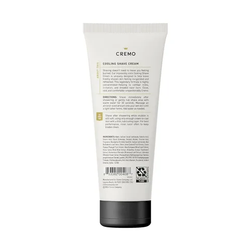 Miniatura 6 de Cremo Crema de afeitar, crema de afeitado refrescante de grado barbero, crema de afeitar increíblemente superior ultra-deslizante para hombres
