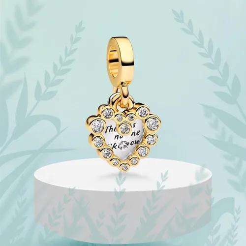 Miniatura 79 de Dijes de plata de ley 925 con diseño de oso dorado para mujer, pulseras y collares, regalos para familiares y amigos, 3 piezas/paquete