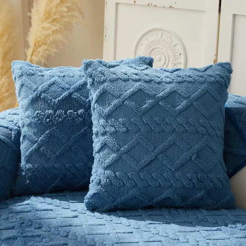Miniatura 24 de vctops Fundas de sofá de jacquard geométrico de lujo para sofá de granja, funda neutra antideslizante para sofá seccional, funda suave y cálida
