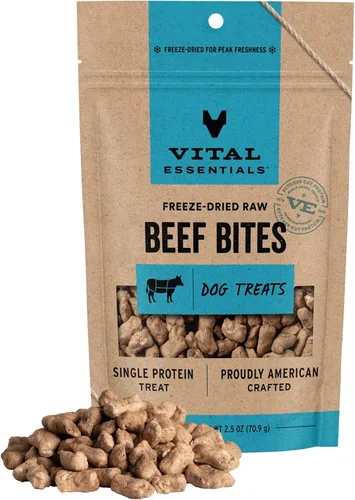 Miniatura 11 de Vital Essentials Golosinas liofilizadas para perros Bocados de pato, proteína única Calidad premium Golosinas de entrenamiento sin granos