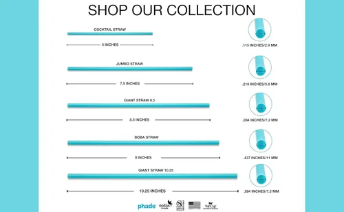 Miniatura 6 de phade Pajitas para beber jumbo ecológicas de 7.75 pulgadas, 3,750 unidades, biodegradables marinos, compostables, envueltas individualmente, paquete