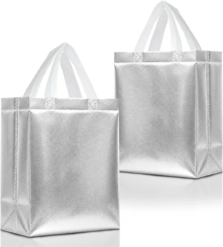 Miniatura 27 de Nush Nush Bolsas de regalo extragrandes de colores mixtos, juego de 12 bolsas de regalo extragrandes reutilizables de colores surtidos con asas