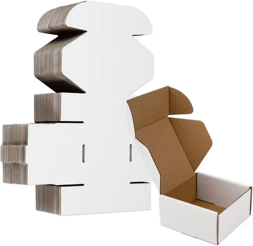 Miniatura 14 de SUNLPH - Paquete de 50 cajas de envío pequeñas de 4x4x1 pulgadas, cajas de cartón corrugado negras, caja de embalaje para mudanza y envío Negro